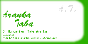 aranka taba business card